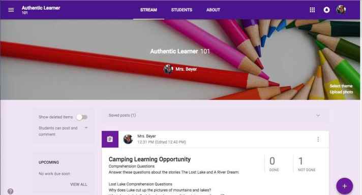 Google Classroom https://mailchi.mp/c8304131d6a6/authenticlearner101